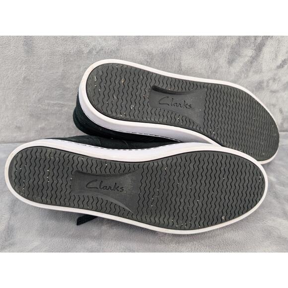 Clarks collection warm lined Pawley Joy sneaker boots sz 10 black suede - Picture 8 of 9